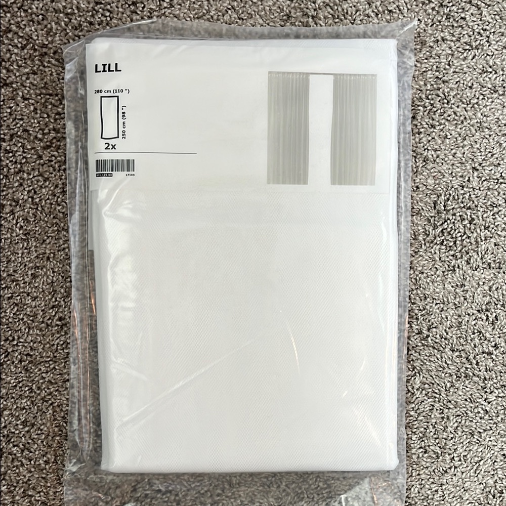 IKEA Sheer White Curtain Set